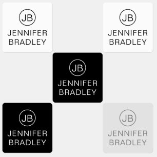 Monogramme Nom personnalisé Étiquettes de vêtement