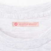 Monogramme Nom personnalisé Étiquettes de vêtement (Apposé)