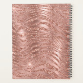 Monogramme Nom Rose Gold Pailleté Imprimé Animal (Dos)