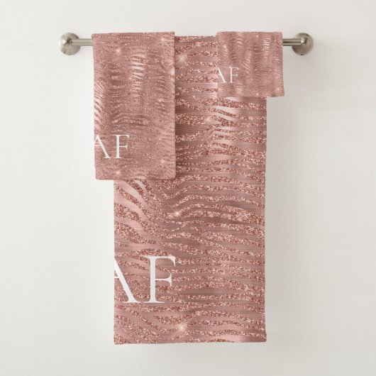Monogramme Nom Rose Parties scintillant or Poster  (En situation)
