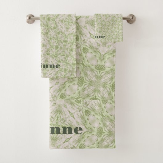 Monogramme Nom Sage Green Motif | (En situation)