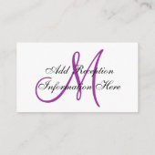 Monogramme & Noms Carte de réception de mariage vi (Dos)