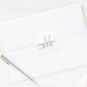 Monogramme Noms Mariage Favor Sticker Modèle