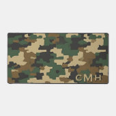 Monogramme numérique de camouflage militaire vert (Recto)
