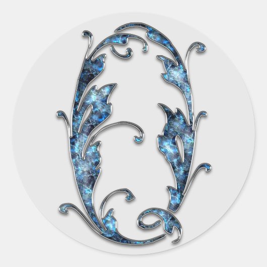 monogramme numéro 0 autocollants (Devant)