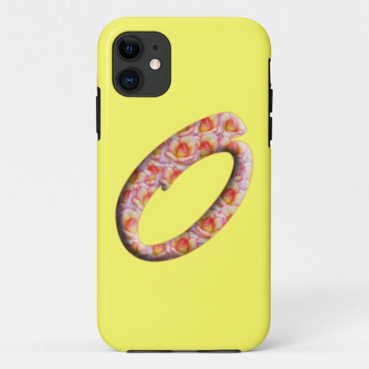 Monogramme O en Motif Rose Iphone 5 Coque (Dos)