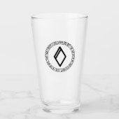 Monogramme O - Style viking - Verre à pinte (Devant)