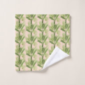 Monogramme | Oasis intérieure | Motif Palm Tree (Gant de toilette)
