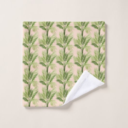 Monogramme | Oasis intérieure | Motif Palm Tree (Gant de toilette)