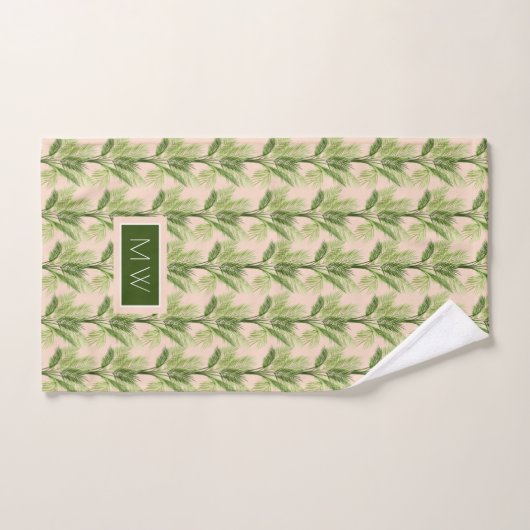 Monogramme | Oasis intérieure | Motif Palm Tree (Serviette à main)