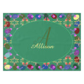 Monogramme OEufs de Pâques Rose à motif nappe (Devant (Horizontal))