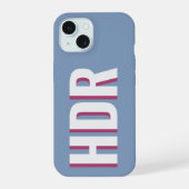 Monogramme ombré bleu et rose avec nom groovy (Verso)