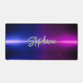 Monogramme ombré bleu rose élégant (Recto)