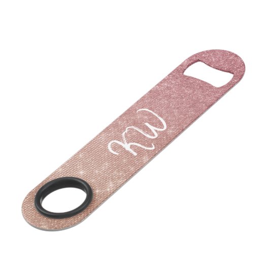 Monogramme Ombre Parties scintillant en or rose Fi (Devant angulaire)