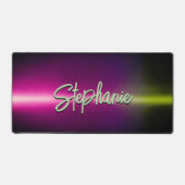 Monogramme ombré vert et rose élégant (Recto)