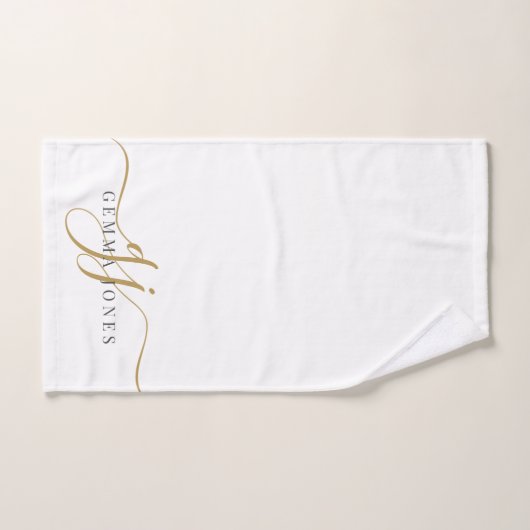 Monogramme or (Serviette à main)