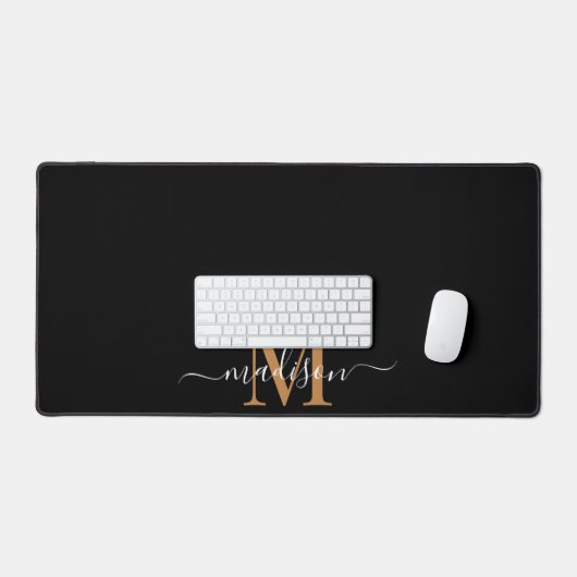 Monogramme Or Blanc Sur Noir (Clavier et souris)