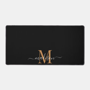 Monogramme Or Blanc Sur Noir