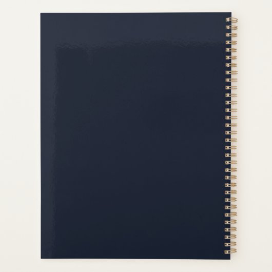 Monogramme or bleu marine Nom initial (Dos)