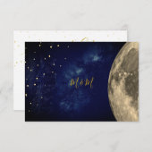 Monogramme or bleu nuit Sky Moon RSVP (Devant / Derrière)
