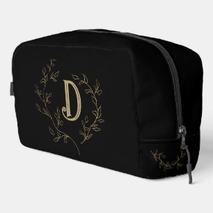 Monogramme Or classique sur sac de voyage noir
