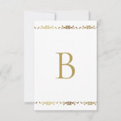 Monogramme or Damask Elegant Merci (Devant)