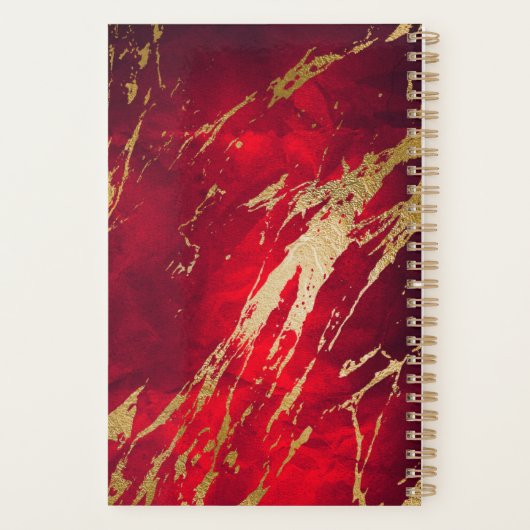 Monogramme or doré en marbre rouge (Dos)