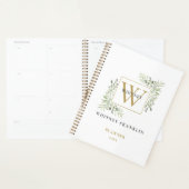 Monogramme Or en feuillage aquarelle moderne 2023 (Devant avec enveloppe)