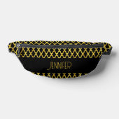 Monogramme or et noir quatrefoil motif (Poser)