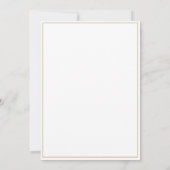 Monogramme or Faire-part de mariage moderne (Dos)