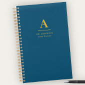 Monogramme Or Moderne Bleu Indigo Pro Entreprise