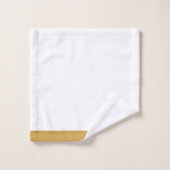 Monogramme Or moderne en blanc (Gant de toilette)