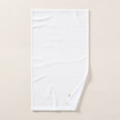 Monogramme Or Moderne En Blanc (Serviette à main)