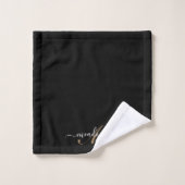Monogramme or moderne Nom du script (Gant de toilette)