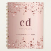 monogramme or rose initiales étoile nom (Devant)