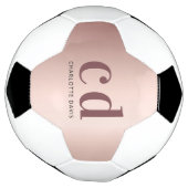 monogramme or rose initiales luxe métallique (Tourné)