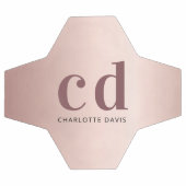 monogramme or rose initiales luxe métallique (Plat)