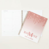 Monogramme or Rose Parties scintillant moderne et (Devant avec enveloppe)