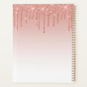 Monogramme or Rose Parties scintillant moderne et (Dos)