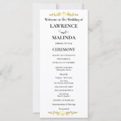 Monogramme Or Simple Elegant Wedding Programme (Devant)