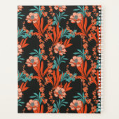 Monogramme | Orange Abstrait motif floral (Dos)