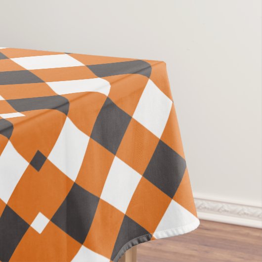 Monogramme Orange Blanc Plaid En vichy Nappe (In Situ)