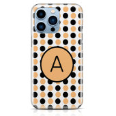 Monogramme orange et noir