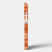 Monogramme orange rayures Coque-Mate coque iphone (Verso / Gauche)