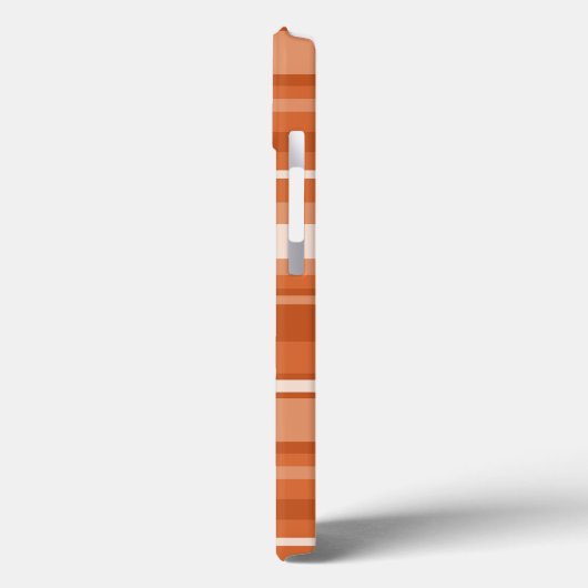 Monogramme orange rayures Coque-Mate coque iphone (Verso / Gauche)