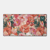 Monogramme orange rose floral (Recto)