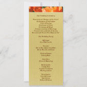 Monogramme Orange Tulip Wedding Program Invitation (Dos)