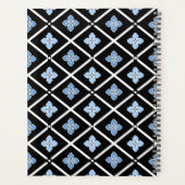 Monogramme Oriental Motif Sakura bleu (Dos)