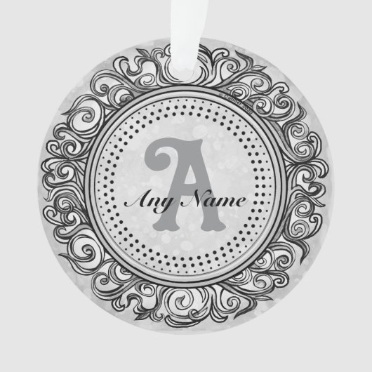 Monogramme Orné Argenté (devant)
