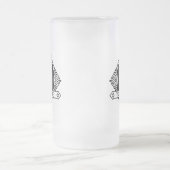 Monogramme Orné Design Verre Frosted Beer Mug (Centre)